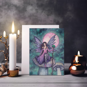 Violet Night Fairy Blank Kaart van Molly Harrison