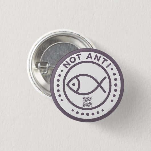 Violet NotAntiFish-badge Ronde Button 3,2 Cm (Voorkant /achterkant)