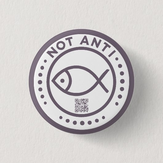 Violet NotAntiFish-badge Ronde Button 3,2 Cm (Voorkant)