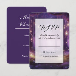Violet om middernacht Betoverd bos-huwelijk RSVP Kaartje