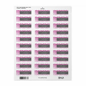Violet Ombre Zig Zag Chevron Pattern Etiket (Full Sheet)