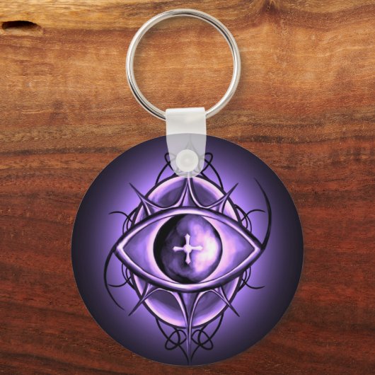 Violet oogontwerp sleutelhanger (Voorkant)