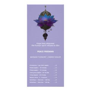 VIOLET ORACLE   MYSTIEKE LOTUS SYMBOLIEK RECLAMEKAART