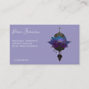 VIOLET ORACLE   MYSTIEKE LOTUS SYMBOLIEK VISITEKAARTJE