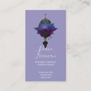 VIOLET ORACLE   MYSTIEKE LOTUS SYMBOLIEK VISITEKAARTJE