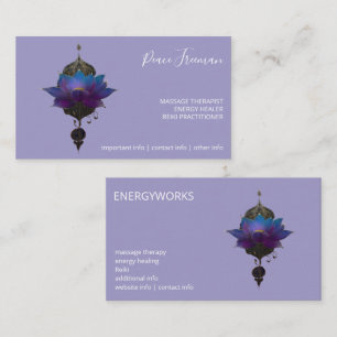 VIOLET ORACLE MYSTIEKE LOTUS SYMBOLIEK VISITEKAARTJE
