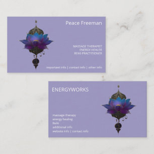 VIOLET ORACLE MYSTIEKE LOTUS SYMBOLIEK VISITEKAARTJE