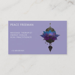 VIOLET ORACLE   MYSTIEKE LOTUS SYMBOLIEK VISITEKAARTJE