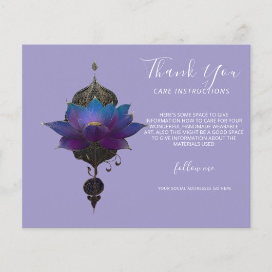 VIOLET ORakel | MYSTIEK LOTUS SYMBOOL Flyer (Voorkant)