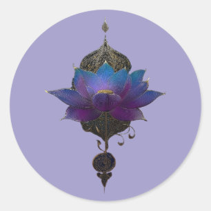 VIOLET ORakel MYSTIEK LOTUS SYMBOOL Ronde Sticker