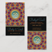 Violet Oranje Blauwgroen Mandala Energy Yoga Om Ne Visitekaartje (Voorkant / Achterkant)