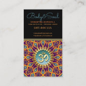 Violet Oranje Blauwgroen Mandala Energy Yoga Om Ne Visitekaartje (Achterkant)