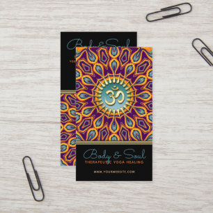 Violet Oranje Blauwgroen Mandala Energy Yoga Om Ne Visitekaartje