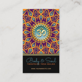 Violet Oranje Blauwgroen Mandala Energy Yoga Om Ne Visitekaartje