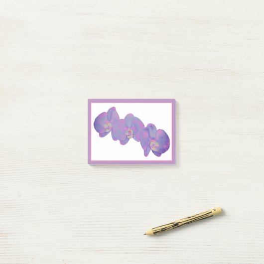 Violet Orchideeën Post-it® Notes (Op bureau)