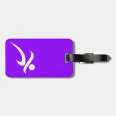 Violet Paars aan het lopen Bagagelabel (Achterkant horizontaal)
