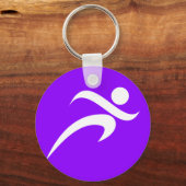 Violet Paars aan het lopen Sleutelhanger (Voorkant)