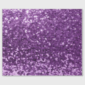Violet Paars Amethyst Sequin Glitter Shiny Effect Cadeaupapier (Vlak)