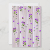 Violet Paars-Aquarel Rozen op Roze Zijde (Achterkant)