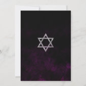 Violet, Paars Bat Mitzvah Invite w/Star van David Kaart (Achterkant)