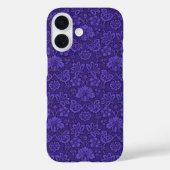 Violet Paars Damaspatroon Case-Mate iPhone Case (Achterkant)