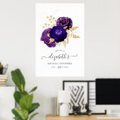 Violet, Paars en goudbloem Vrijgezellenfeest Welko Poster (Thuiskantoor)