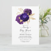 Violet, Paars en goudvezel door een douche Kaart (Staand voorkant)