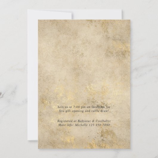 Violet, Paars en goudvezel door een douche Kaart (Achterkant)