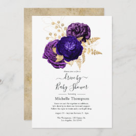 Violet, Paars en goudvezel door een douche Kaart