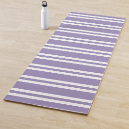 Violet Paars en wit gestreept Yogamat