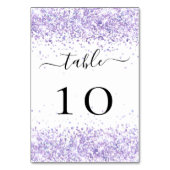 Violet paars glitter sparkles kaart (Achterkant)