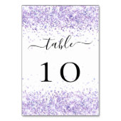 Violet paars glitter sparkles kaart (Voorkant)