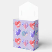 Violet Paars hart 5 Papierdoos Bedankdoosjes (Geopend)