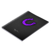 Violet Paars Hoefijzer Notitieboek (Linkerzijde)