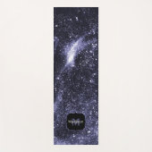 Violet paars peri zwarte abstracte melkweg Monogra Yogamat (Voorkant)