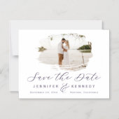 Violet Paars Romantisch geborsteld Lijst sparen de Magnetische Uitnodiging (Voorkant)