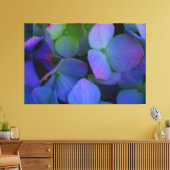 Violet paars roze blauw Hydrangeenbloemen Canvas Afdruk (Insitu (Woonkamer))