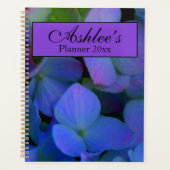 Violet paars roze blauw Hydrangeenbloemen Planner (Voorkant)