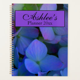 Violet paars roze blauw Hydrangeenbloemen Planner