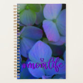 Violet paars roze blauw Hydrangeenbloemen Planner (Voorkant)