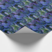 Violet paars roze blauwe hydrangeenbloem cadeaupapier (Hoek)