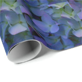 Violet paars roze blauwe hydrangeenbloem cadeaupapier (Rol Hoek)