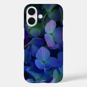 Violet paars roze blauwe hydrangeenbloem iPhone 16 hoesje