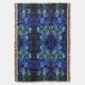 Violet paars roze blauwe hydrangeenbloem deken (Voorkant Verticaal)