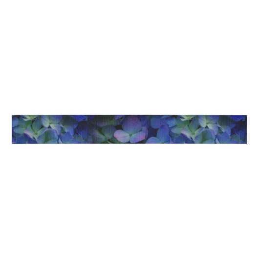 Violet paars roze blauwe hydrangeenbloem grosgrain lint (Voorkant)