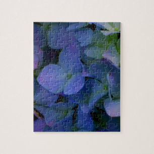 Violet paars roze blauwe hydrangeenbloem legpuzzel