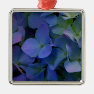 Violet paars roze blauwe hydrangeenbloem metalen ornament
