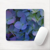 Violet paars roze blauwe hydrangeenbloem muismat (Met muis)
