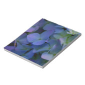 Violet paars roze blauwe hydrangeenbloem notitieblok (Linkerzijde)