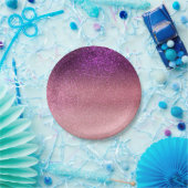 Violet Paars roze driestuksnep ombre gradiënt Papieren Bordje (Feest)